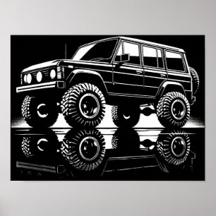 Off-Road Legende Silhouet Poster
