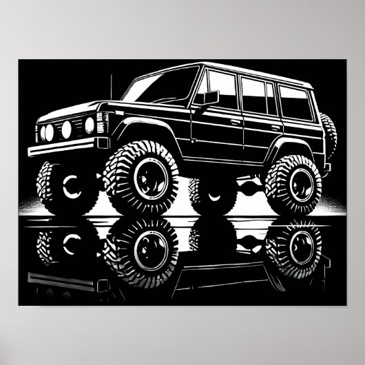 Off-Road Legende Silhouet Poster (Voorkant)
