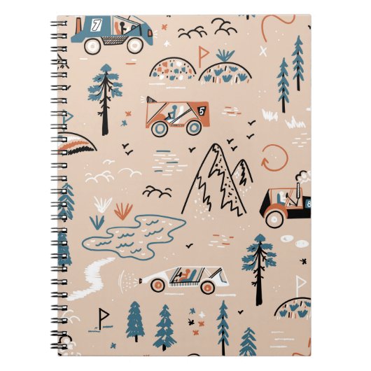 Off-road Racing. Mountain Forest Rally. Speelgoed Notitieboek (Voorkant)