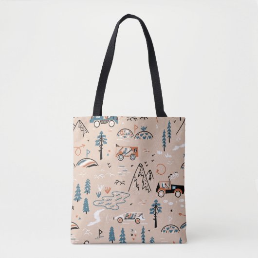 Off-road Racing. Mountain Forest Rally. Speelgoed Tote Bag (Voorkant)