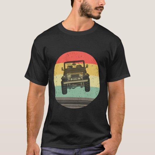 Off Road Retro  Stijl 4x4 Autoliefhebber GI T-shirt (Voorkant)