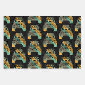 Off Road Retro Style 4x4 Auto Lover Offroad Inpakpapier Vel (Voorkant 3)