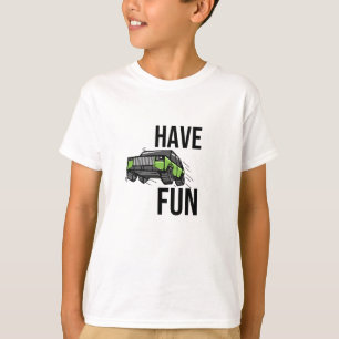 Off-road rijden is leuk - groen SUV avontuur T-shi T-shirt