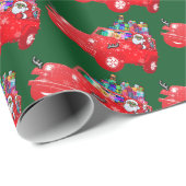 Off Road Santa Wrapping Paper Cadeaupapier (Rol Hoek)