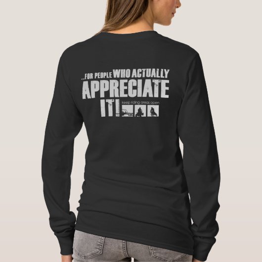 Off-road vrouwen - White Printed Front & Back T-shirt (Achterkant)