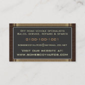 Off Roaders Tire Business Card Template 15 Visitekaartje (Achterkant)