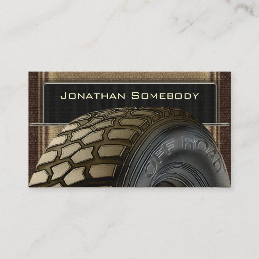 Off Roaders Tire Business Card Template 15 Visitekaartje (Voorkant)