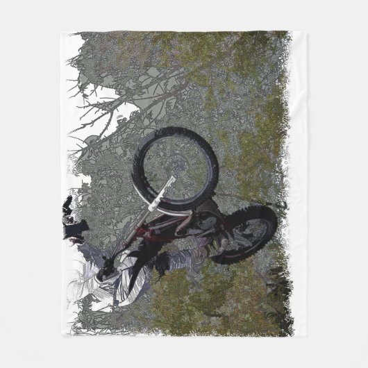 Off-roading - Motocross Racing Fleece Deken (Voorkant)