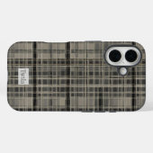 Off-set Modern Plaid Grijs Case-Mate iPhone Case (Achterkant (horizontaal))