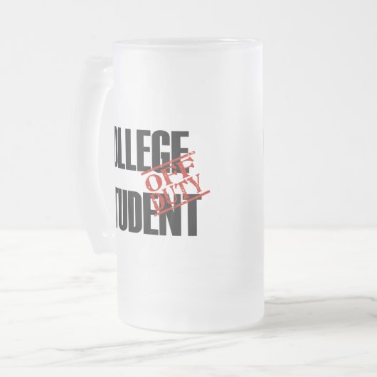 OFF TATY COLLEGE STUDENT MATGLAS BIERPUL (Voorkant links)