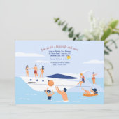 Off The Boat Swim Party Kaart (Staand voorkant)