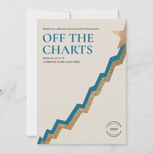Off the charts Succesvol Nieuwjaar Feestdagenkaart (Voorkant)