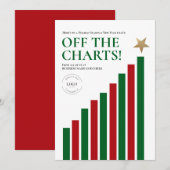 Off the charts Vakantie Nieuwjaar Corporate Custom Feestdagenkaart (Voorkant / Achterkant)