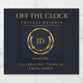 Off the Clock Retirement Private Reserve Label Likeurfles Etiket (Enkel label)