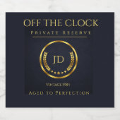 Off the Clock Retirement Private Reserve Label wor Likeurfles Etiket (Enkel label)