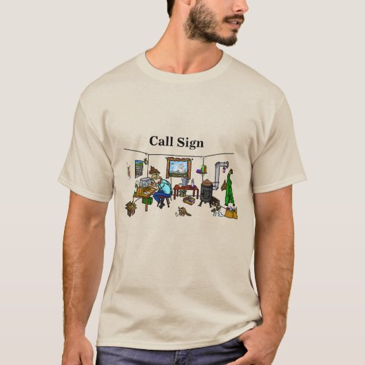 Off-the-Grid Ham Radio Operator Funny T-shirt (Voorkant)
