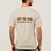 Off-the-Grid Ham Radio Operator Funny T-shirt (Achterkant)