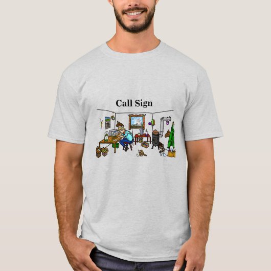 Off-the-Grid Ham Radio Operator Funny T-shirt (Voorkant)