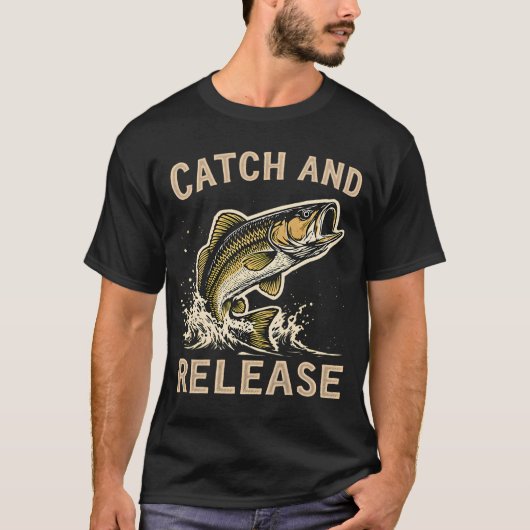 Off The Hook Sport Fishing Design T-shirt (Voorkant)