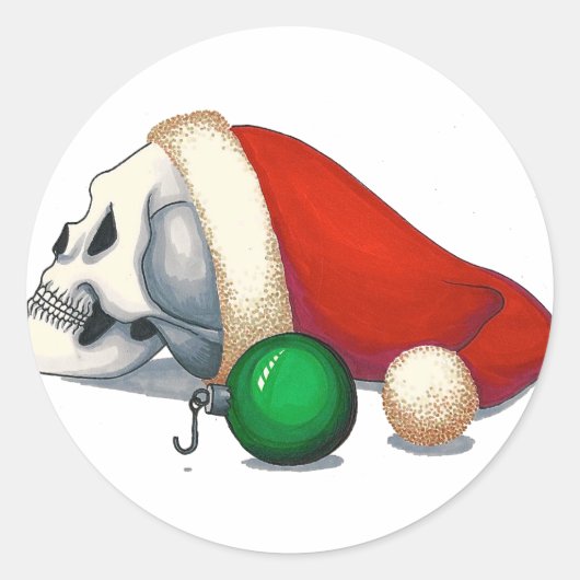 Off the Hook Vakantiekaarten Ronde Sticker (Voorkant)