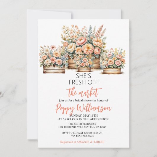 Off the Market Bridal Shower Uitnodiging (Voorkant)