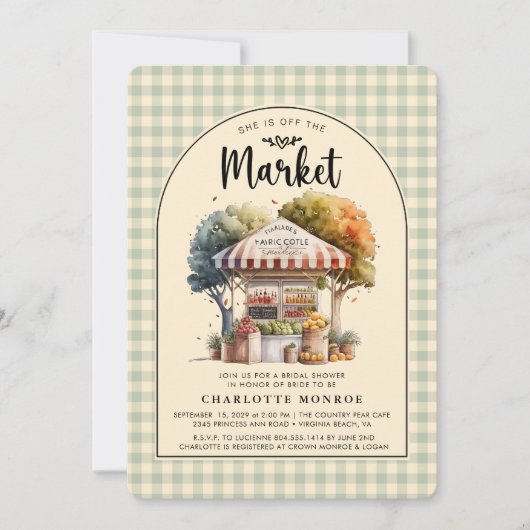 Off the Market Bridal Shower Uitnodiging (Voorkant)