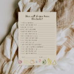 Off-the-market downloadbare Vrijgezellenfeesten Ka Kaart<br><div class="desc">Vier liefde en een nieuw begin met ons prachtige "Off The Market" vrijgezellenfeest collectie, geïnspireerd door de charme en levendigheid van een boerenmarkt. Deze unieke downloadbare 'Hoe goed ken je de bruid?'-gamekaart bevat kleurrijke handgetekende pictogrammen van vers fruit en knapperige groenten. Elke illustratie barst van de aardse kleuren en brengt...</div>