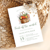 Off-the-market groene bruids douche uitnodiging