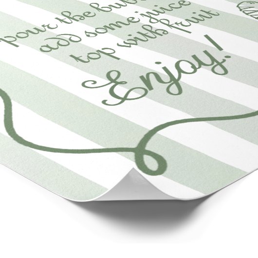 Off The Market Hand Drawn Bridal Shower Mimosa Bar Poster (Hoek)