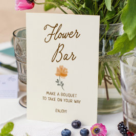 Off The Market Hand Getekende Bruiloftsshower Bloe Poster