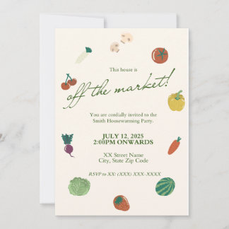 Off the Market Housewarming Party Invitation Kaart