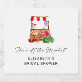 Off the Market Vrijgezellenfeest Aangepast Eenvoud Sparkling Wijnetiket (Enkel label)