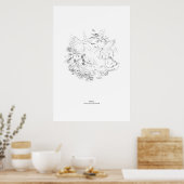 Off the Staff: The Four Seasons - Winter (black) Poster (Keuken)