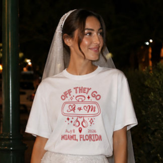Off They Go Heren T-shirt met Achteruitkijkspiegel