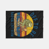 Off to be radical left scum frog riding bicycle fleece deken (Voorkant (Horizontaal))