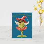 Off To Break Hearts Funny Frog Valentines Women Gi Kaart (Gele Bloem)