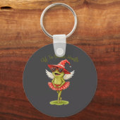 Off To Break Hearts Funny Frog Valentines Women Gi Sleutelhanger (Voorkant)