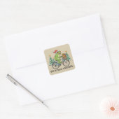 Off To Cause A Kerfuffle Frog Christmas Funny Meme Vierkante Sticker (Envelop)