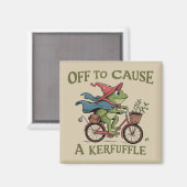 Off to Cause a Kerfuffle Frog Sarcastic Funny Meme Magneet (Voorkant / Achterkant)