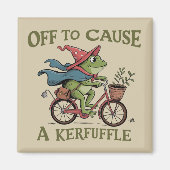 Off to Cause a Kerfuffle Frog Sarcastic Funny Meme Magneet (Voorkant)