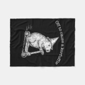 Off To Cause A Kerfuffle Funny Capybara Scooter Ch Fleece Deken (Voorkant (Horizontaal))