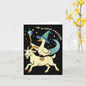 Off To Cause A Kerfuffle Funny Chaotic Weird Anima Kaart (Gele Bloem)