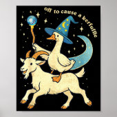 Off To Cause A Kerfuffle Funny Chaotic Weird Anima Poster (Voorkant)