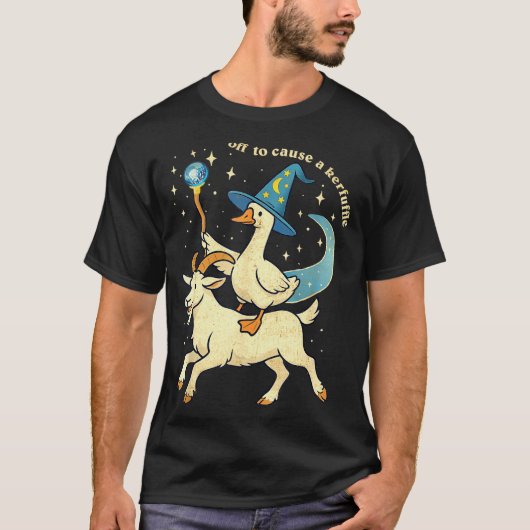 Off To Cause A Kerfuffle Funny Chaotic Weird Anima T-shirt (Voorkant)