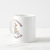 Off To Cause A Kerfuffle Funny Cowboy Frog Meme Koffiemok (Voorkant links)