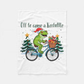 Off To Cause A Kerfuffle Funny Frog Santa Christma Fleece Deken (Voorkant)