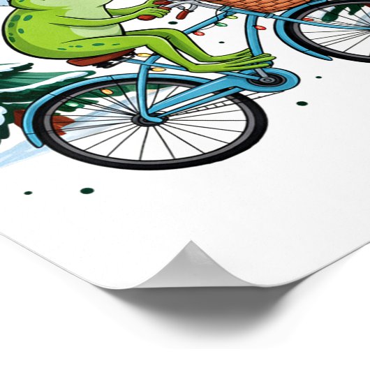 Off To Cause A Kerfuffle Funny Frog Santa Christma Poster (Hoek)