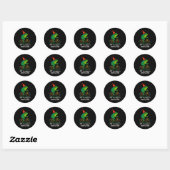 Off To Cause A Kerfuffle Funny Frog Wizard Bicycle Ronde Sticker (Vel)