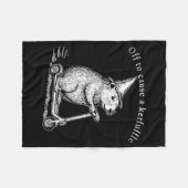 Off To Cause A Kerfuffle, Funny Groundhog Scooter  Fleece Deken (Voorkant (Horizontaal))