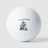 Off To Cause A Kerfuffle Funny Groundhog Scooter  Golfballen (Voorkant)